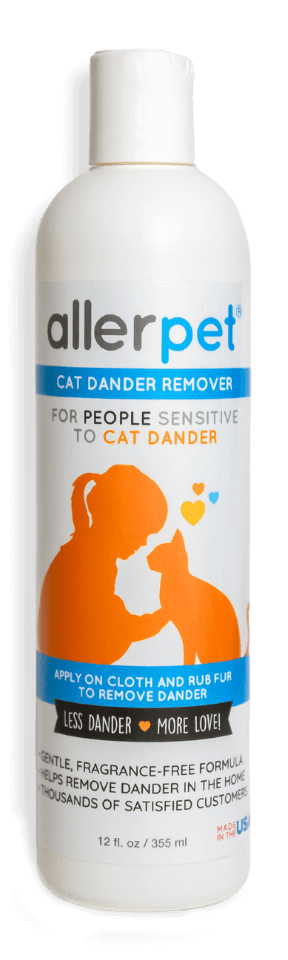 Bottle of Allerpet for Cats dander remover
